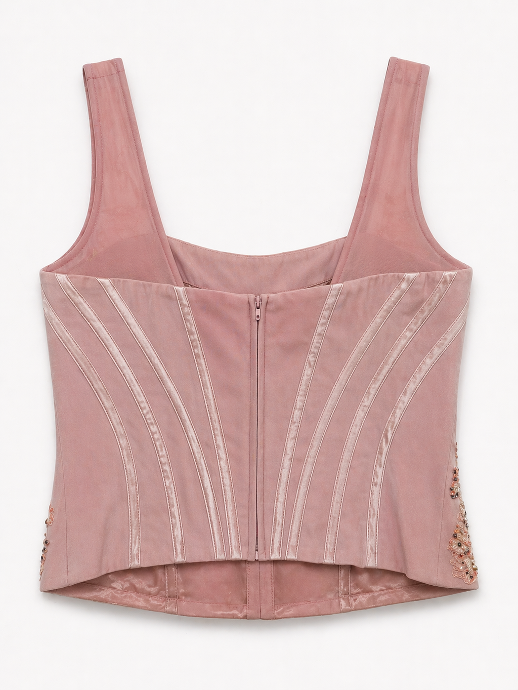 Deadstock hand beaded corset