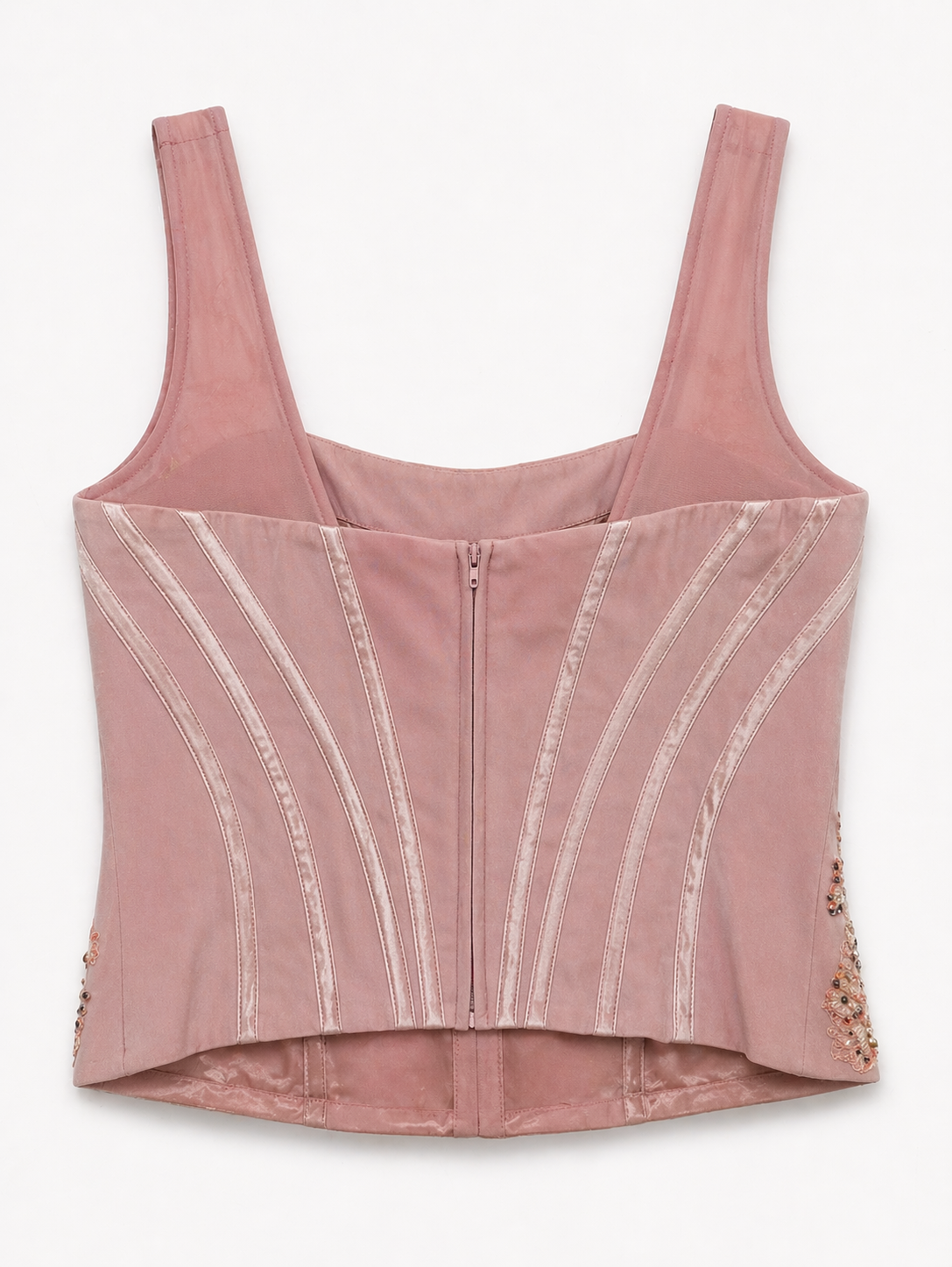 Deadstock hand beaded corset