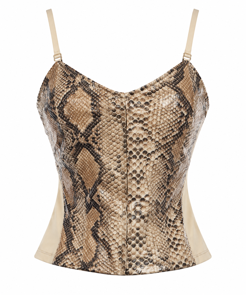 Deadstock snake print corset