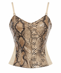 Deadstock snake print corset