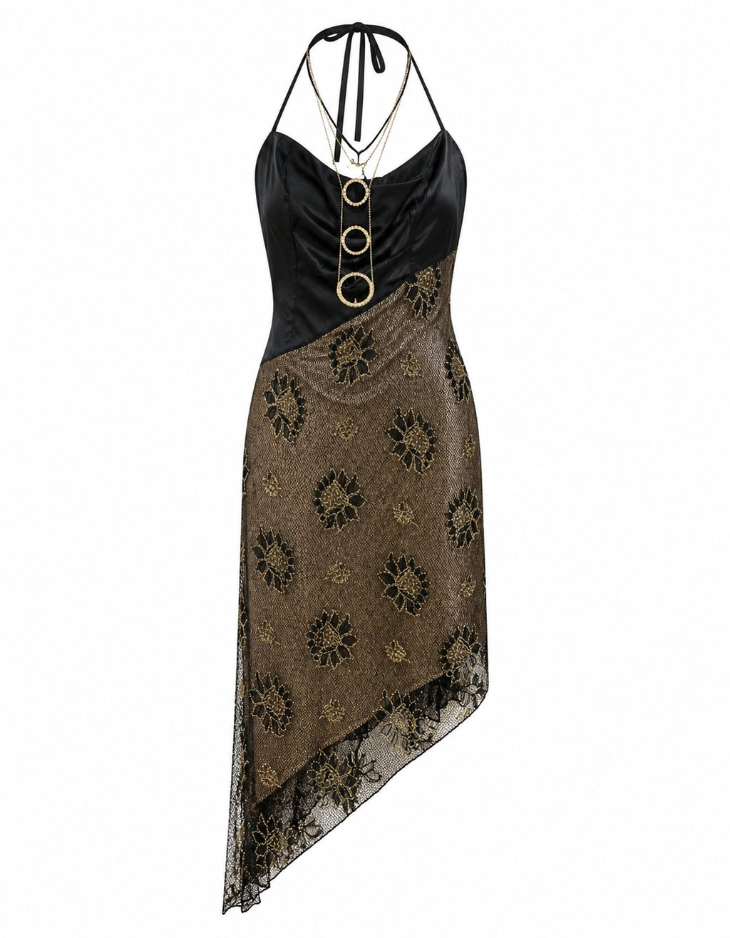 Deadstock asymmetrical lace dress