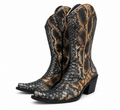 Snake skin cowboy boots
