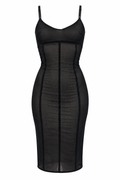 Morgan corset mesh dress