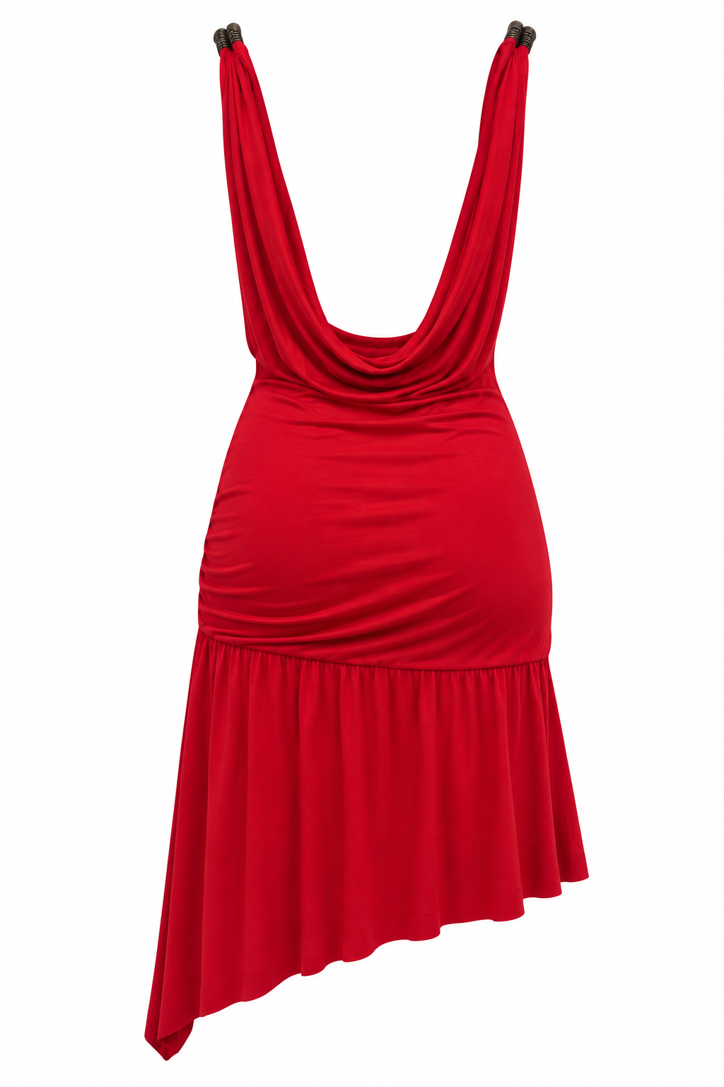 Draped dress with open back
