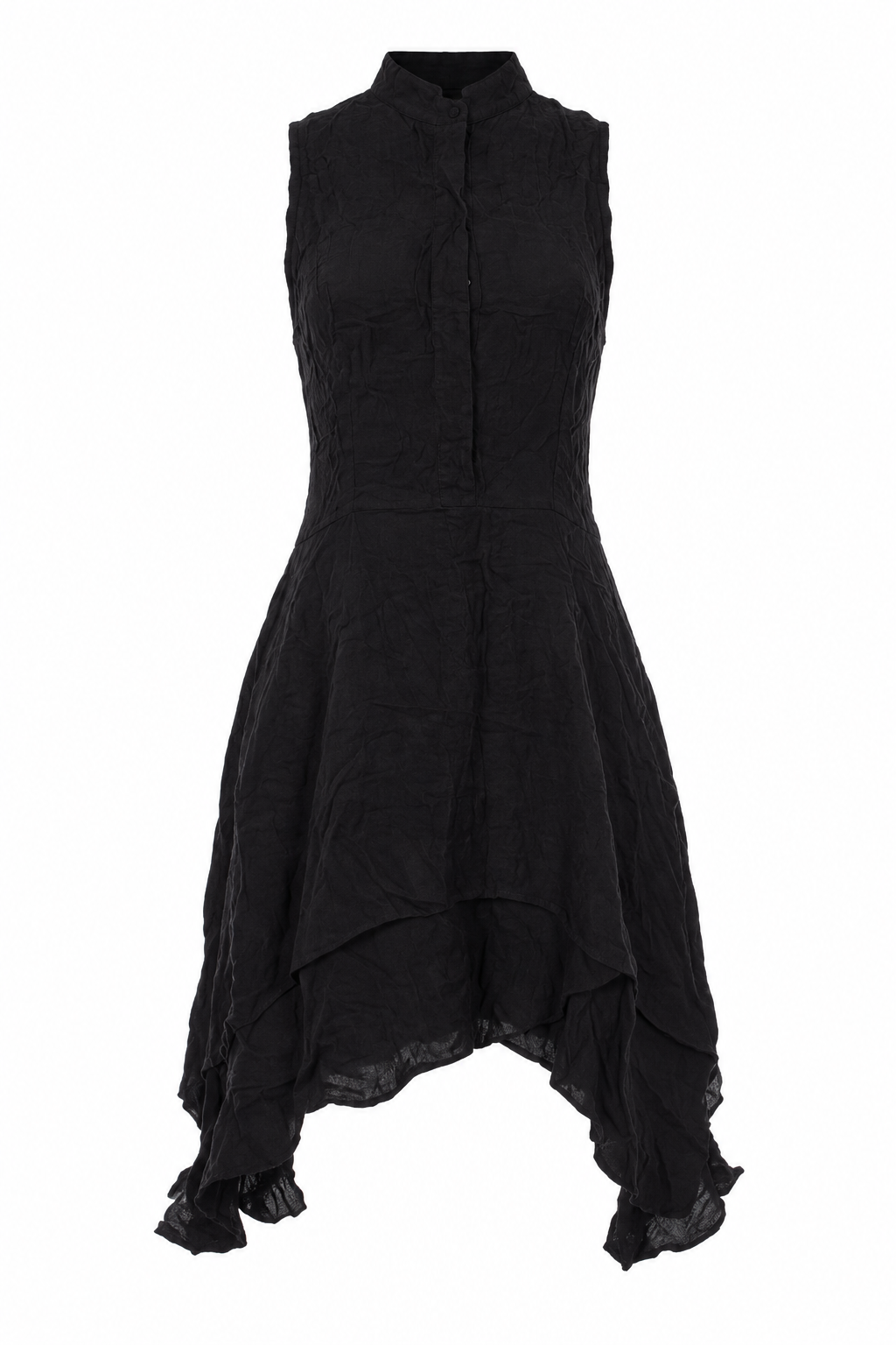 100% silk mao neck dress