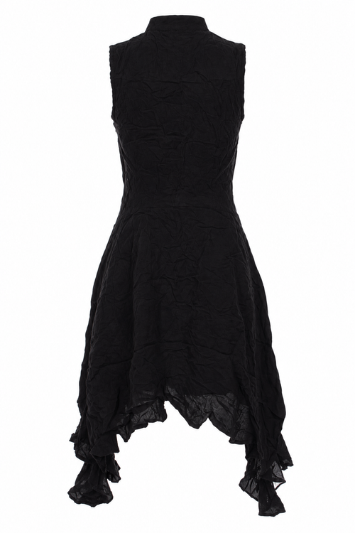 100% silk mao neck dress