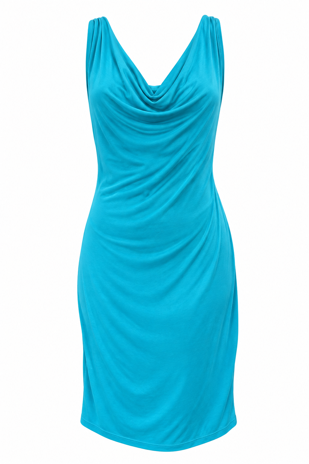 Draped dress with lace back