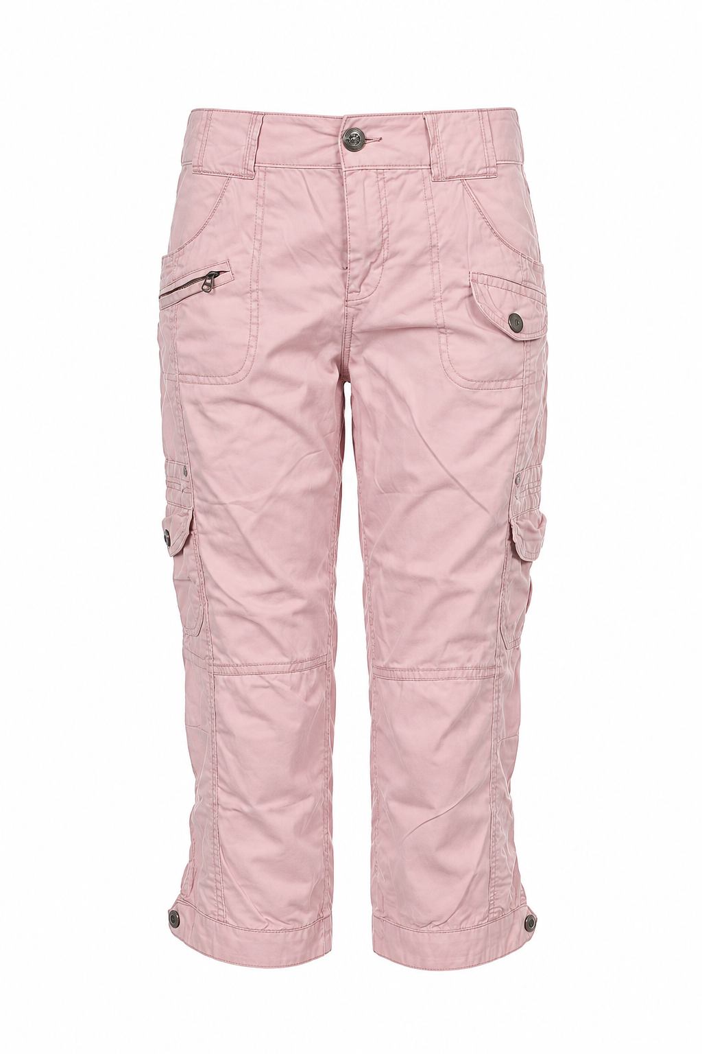 Pastel pink cargo capris
