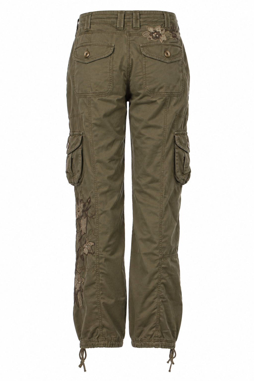 Cargo pants with embroideries