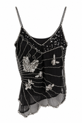 Black embellished top