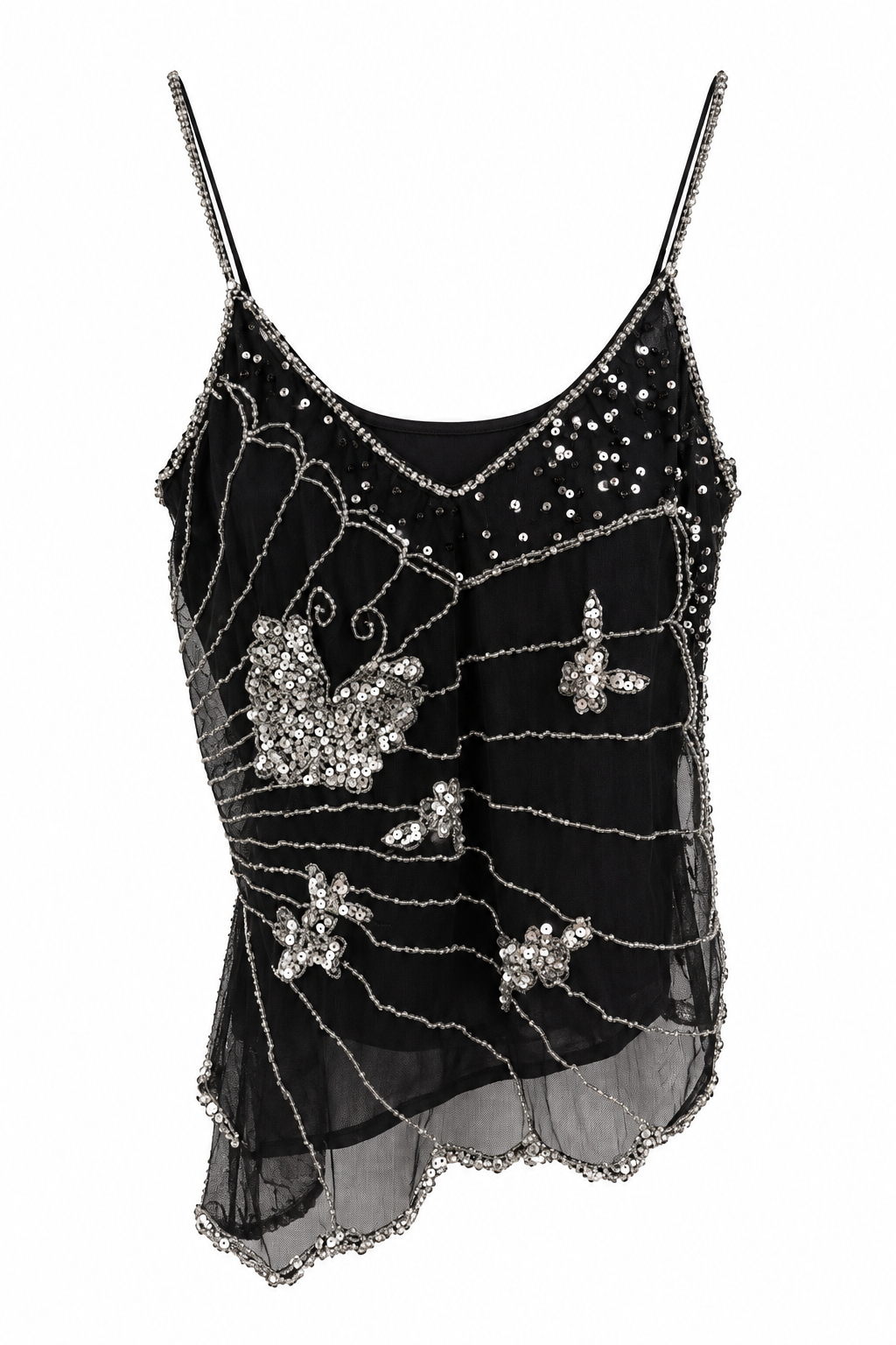 Black embellished top