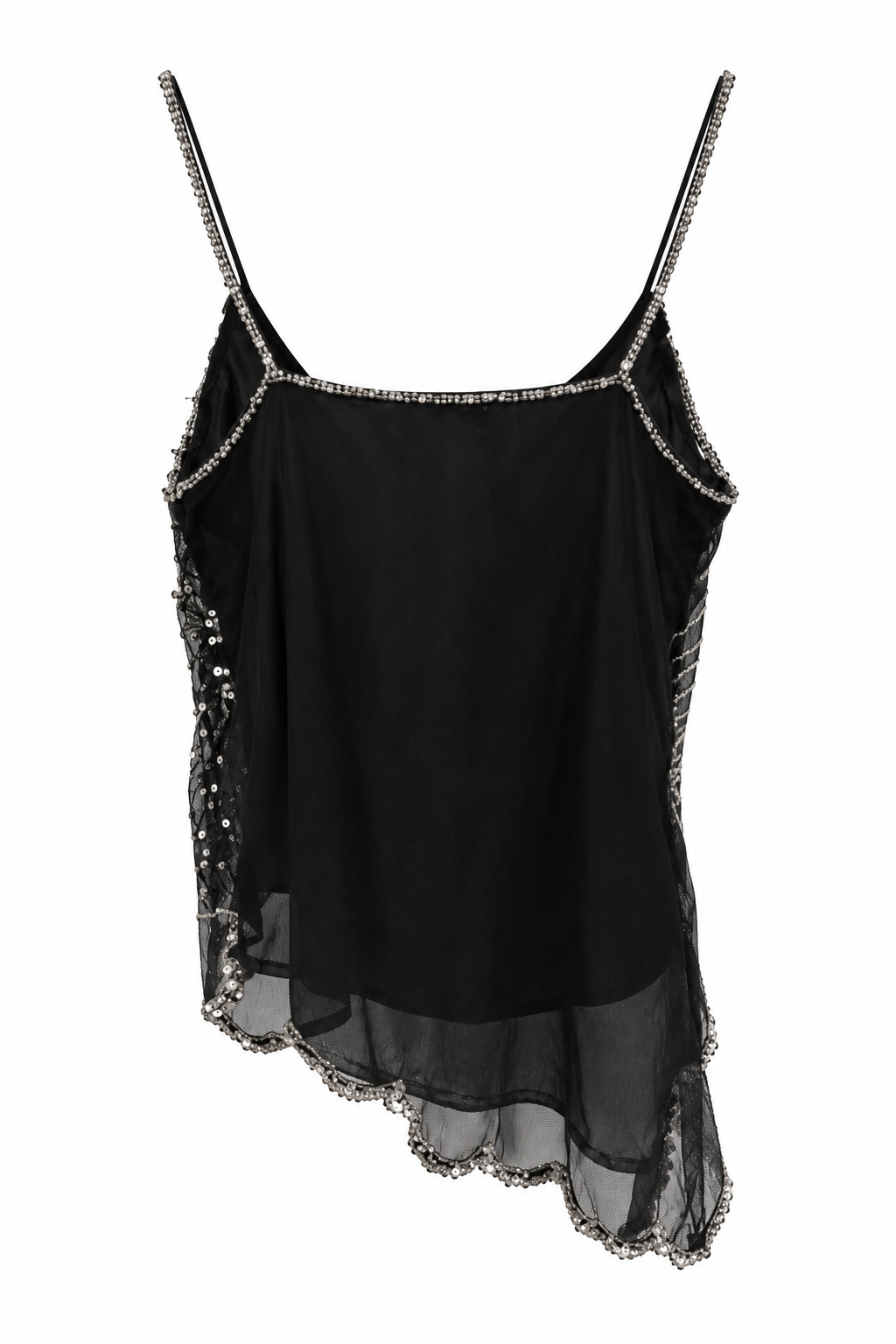 Black embellished top