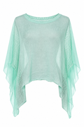 Light knitted cape top - semi sheer