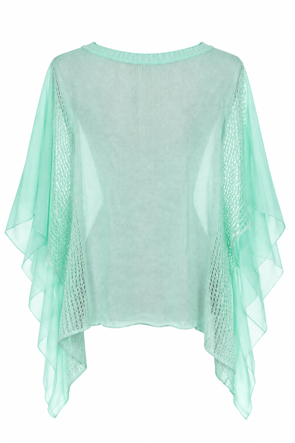 Light knitted cape top - semi sheer