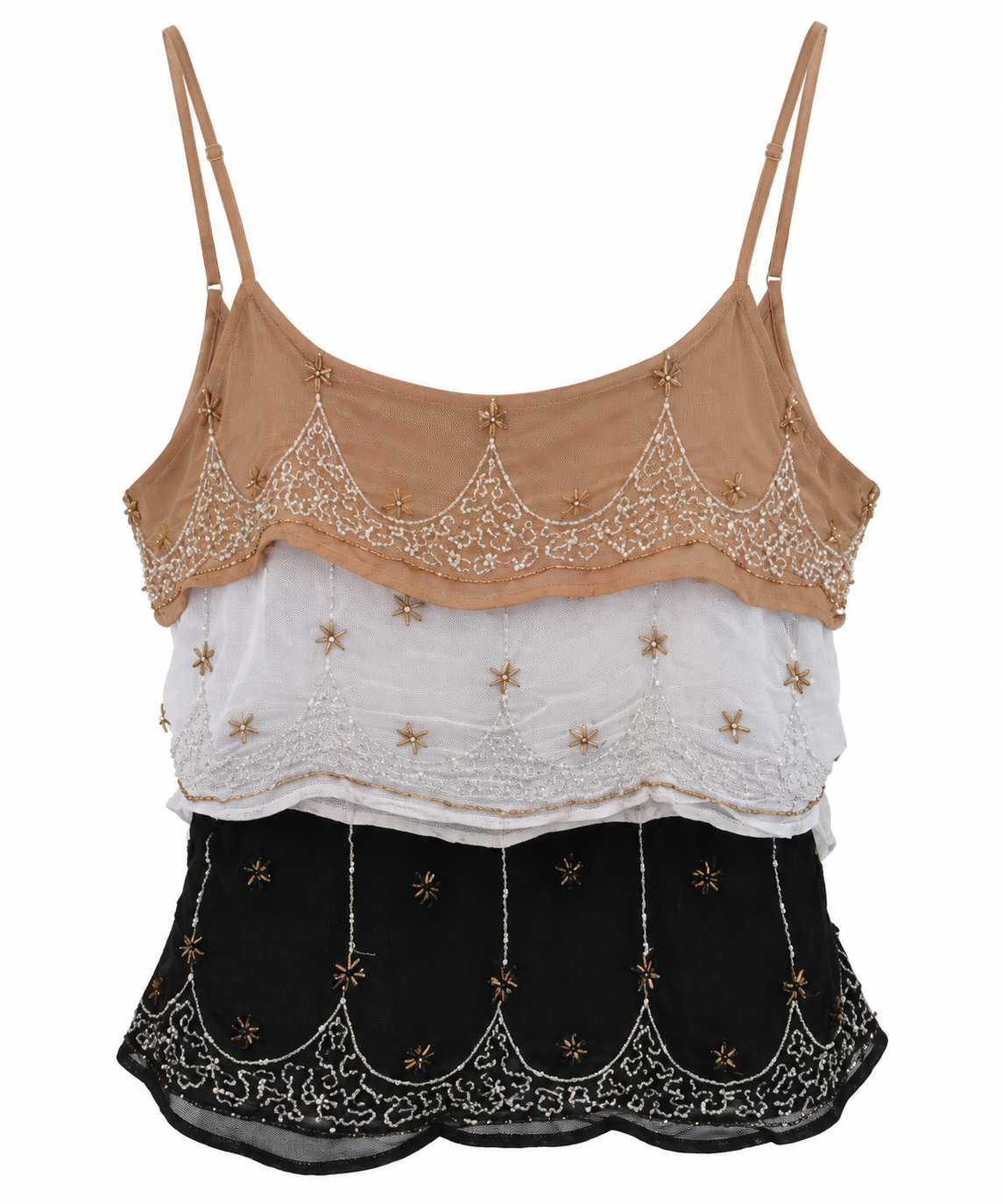 Silk beaded top