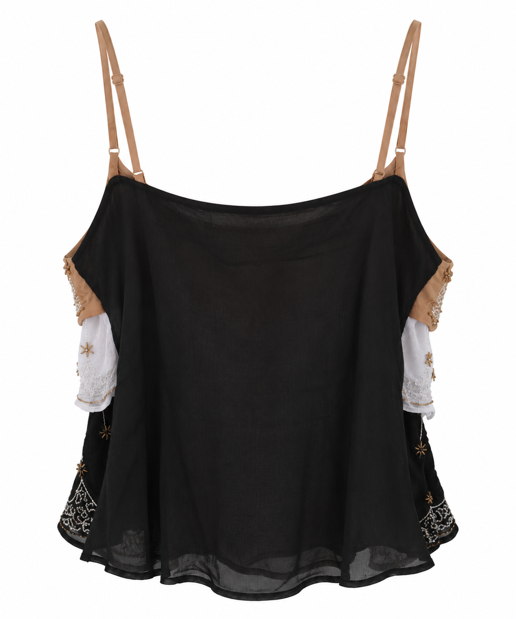 Silk beaded top