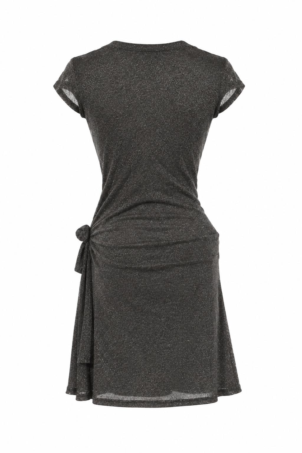 Shimmery wrapper dropwaist dress