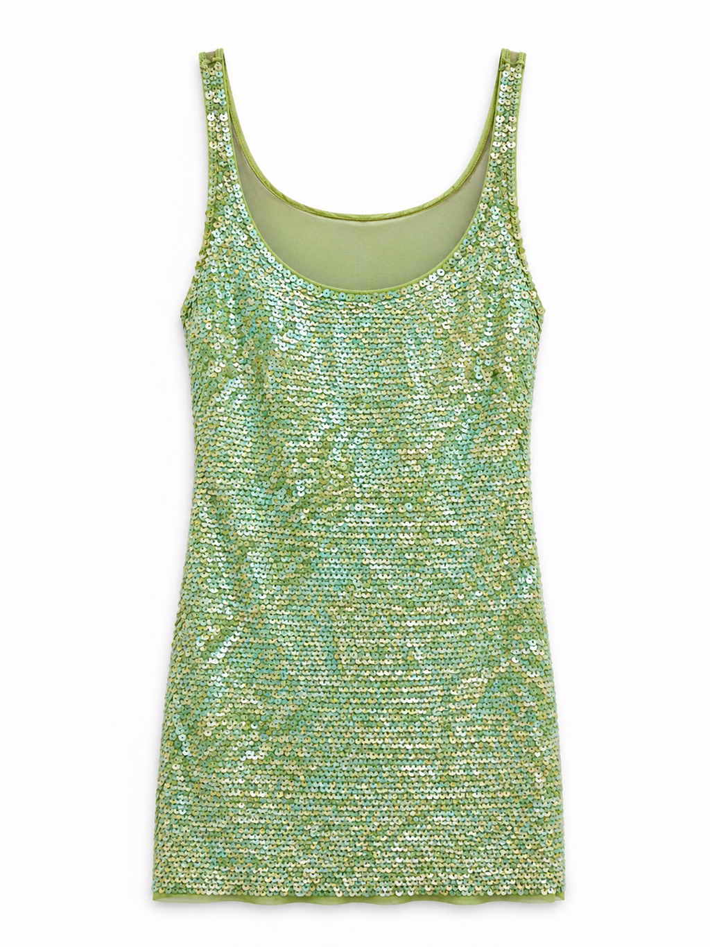 Deadstock sequin top with mesh back