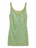 Deadstock sequin top with mesh back