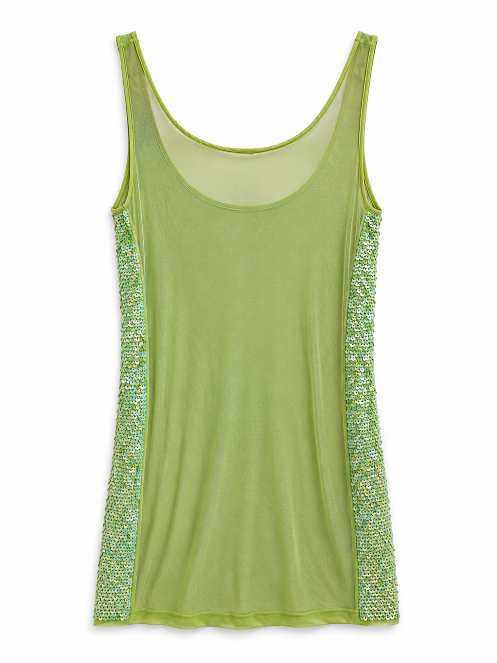 Deadstock sequin top with mesh back