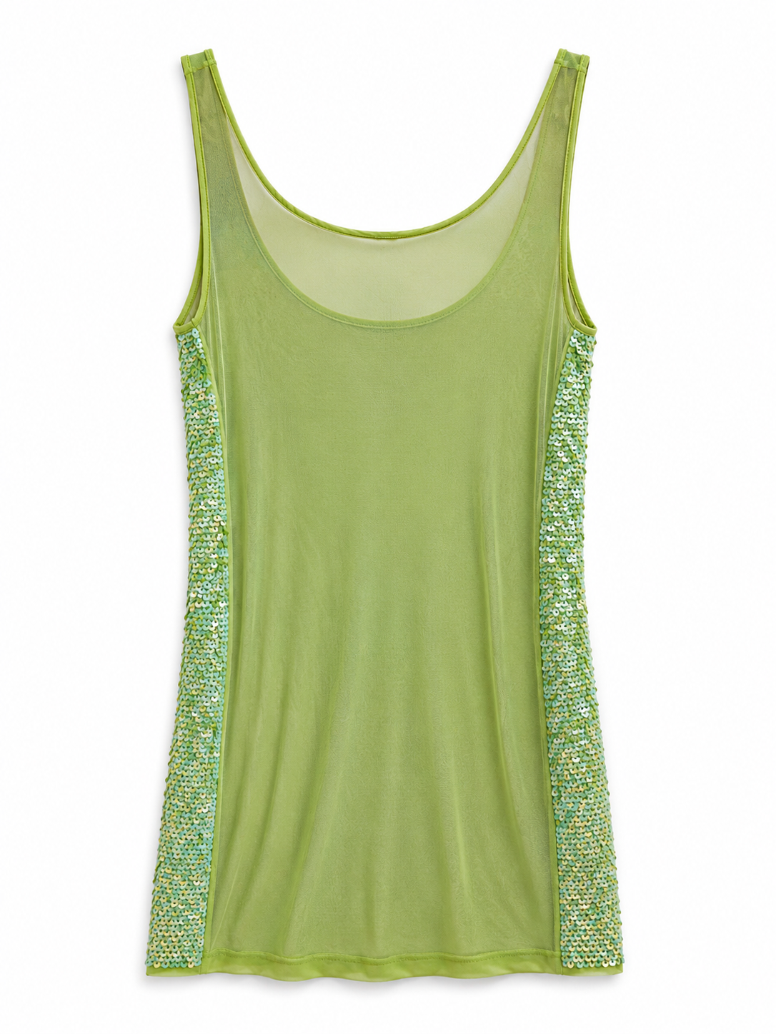 Deadstock sequin top with mesh back