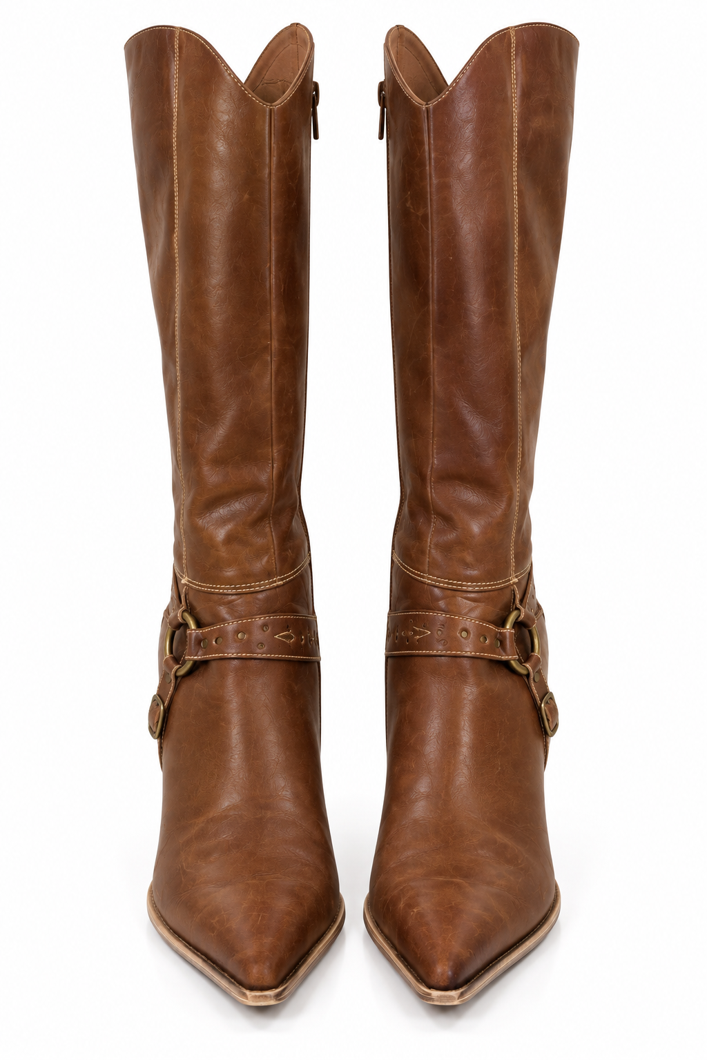Real leather western boots