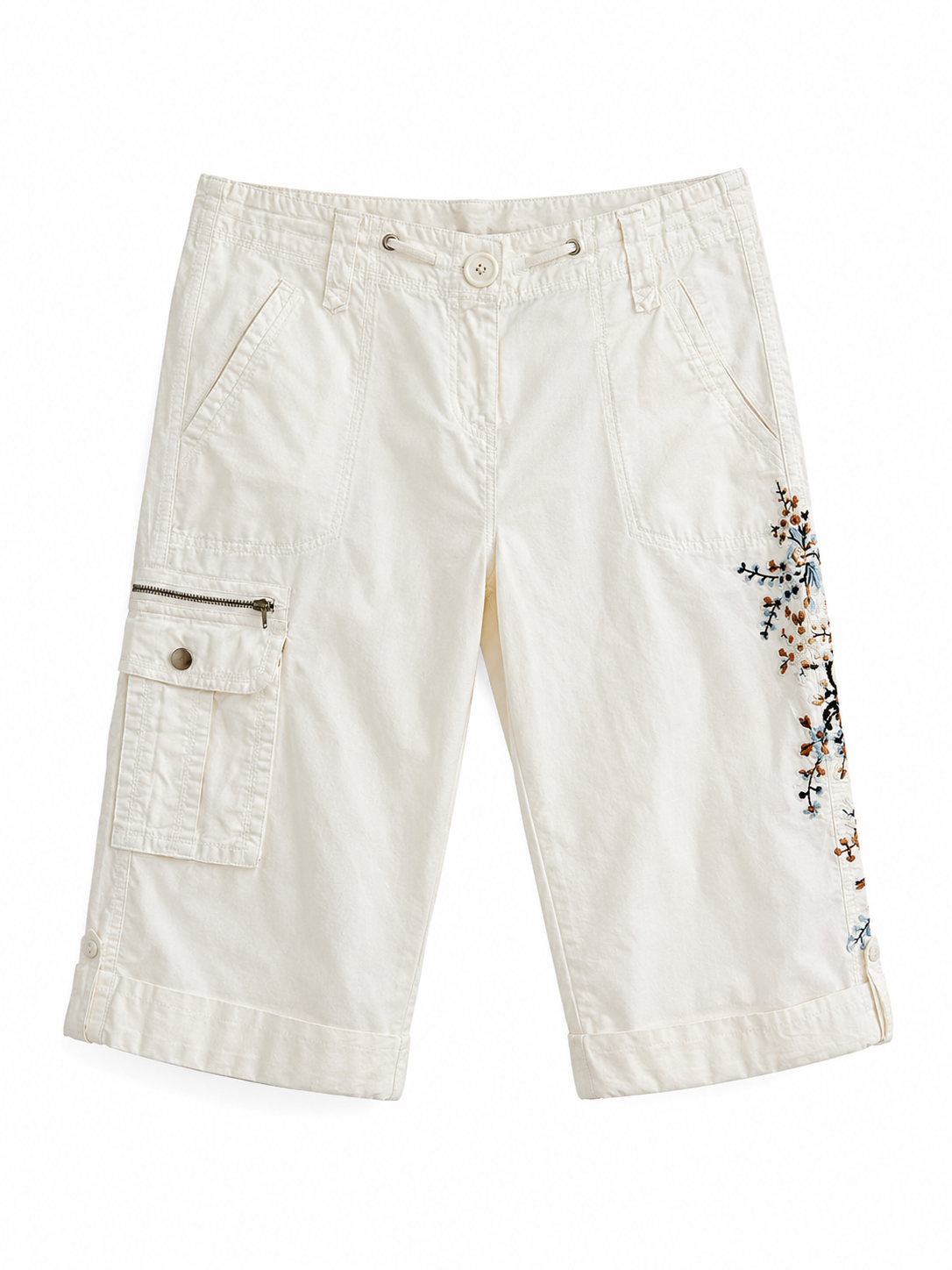 Embroidered Bermuda shorts