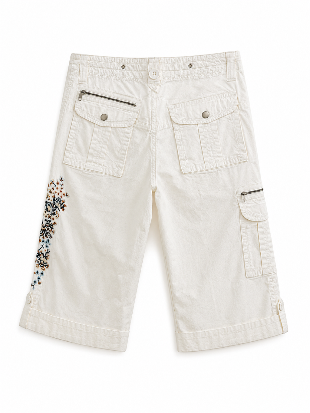 Embroidered Bermuda shorts