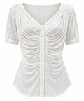 Gianni Versace cream white buttoned up shirt