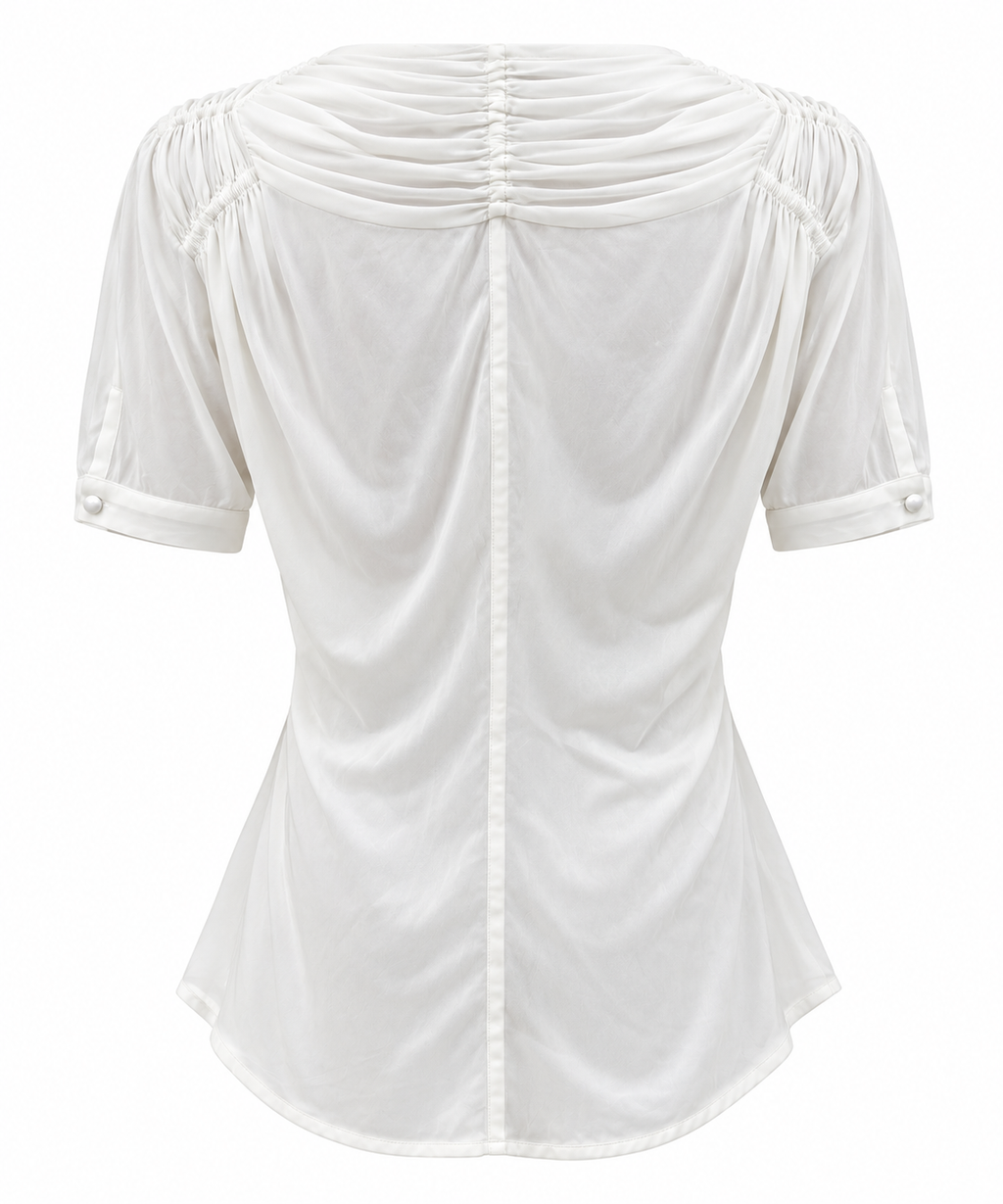 Gianni Versace cream white buttoned up shirt