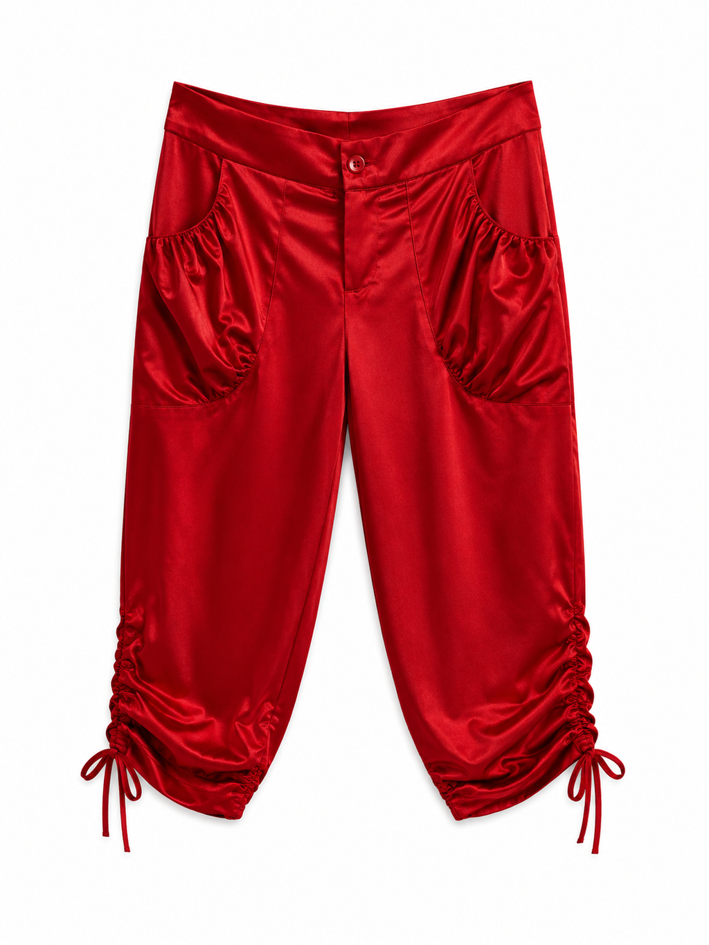 Deadstock satin capri pants