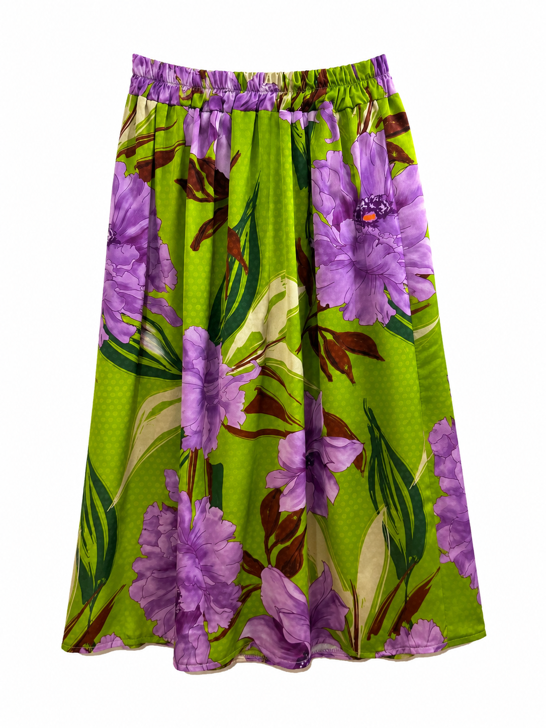 Satin A-line skirt
