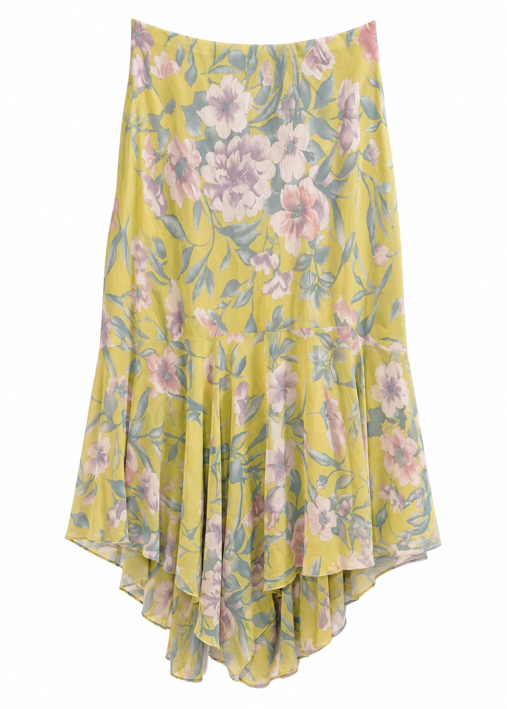 Deadstock asymmetrical summer midi skirt