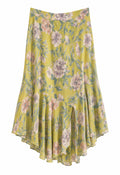 Deadstock asymmetrical summer midi skirt