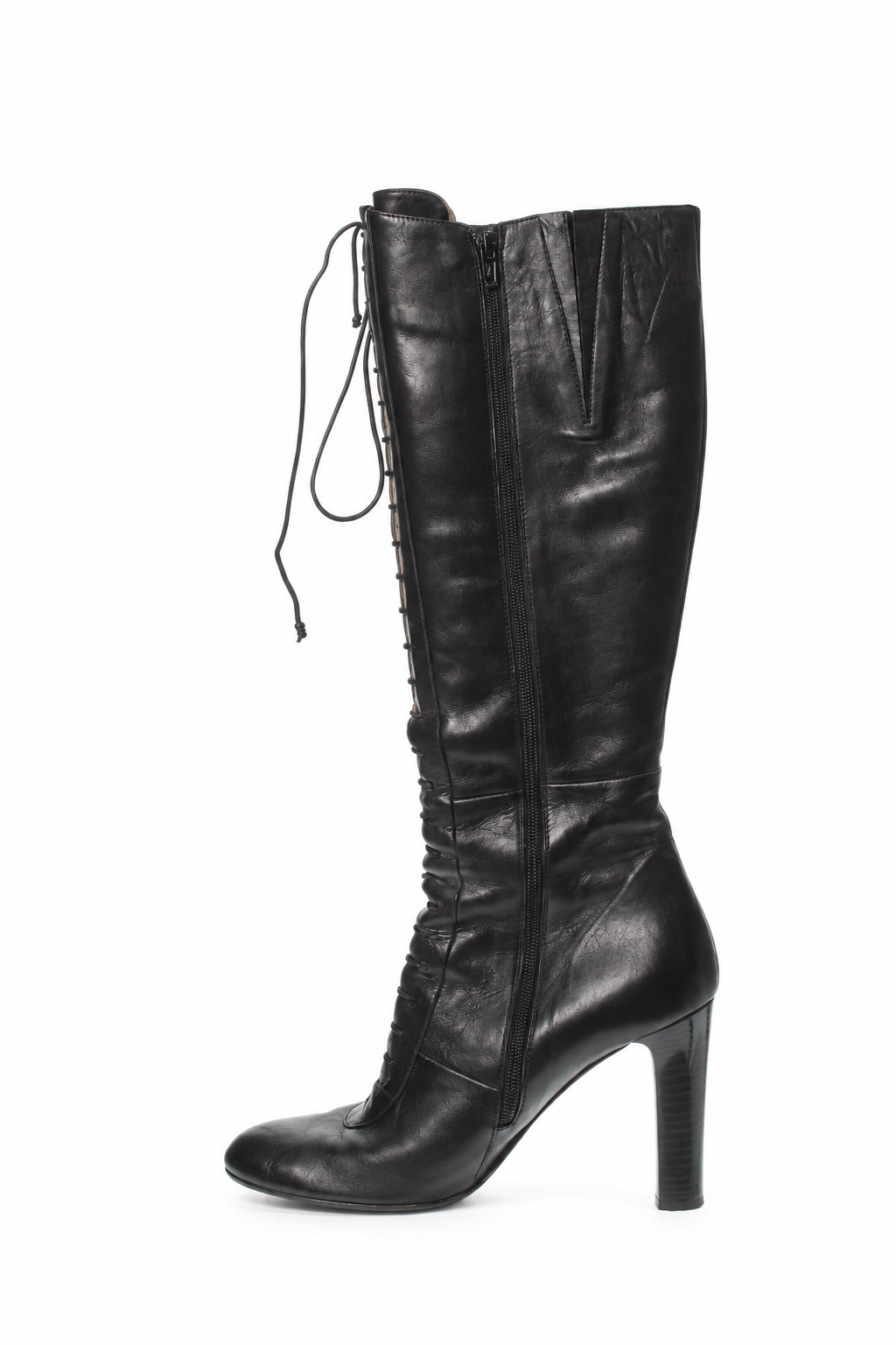 Unworn real leather lace up boot