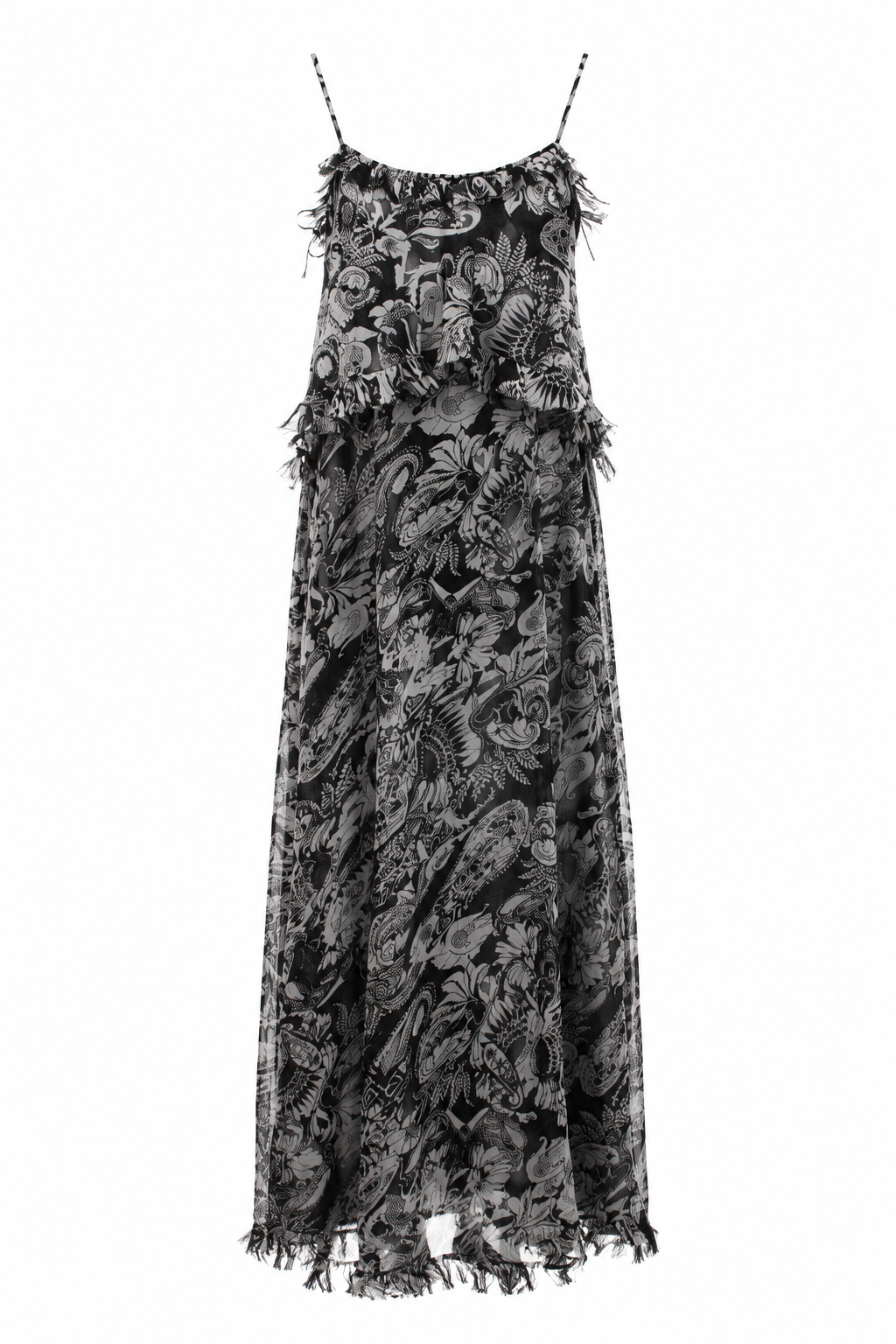 Maxi ruffle floral dress