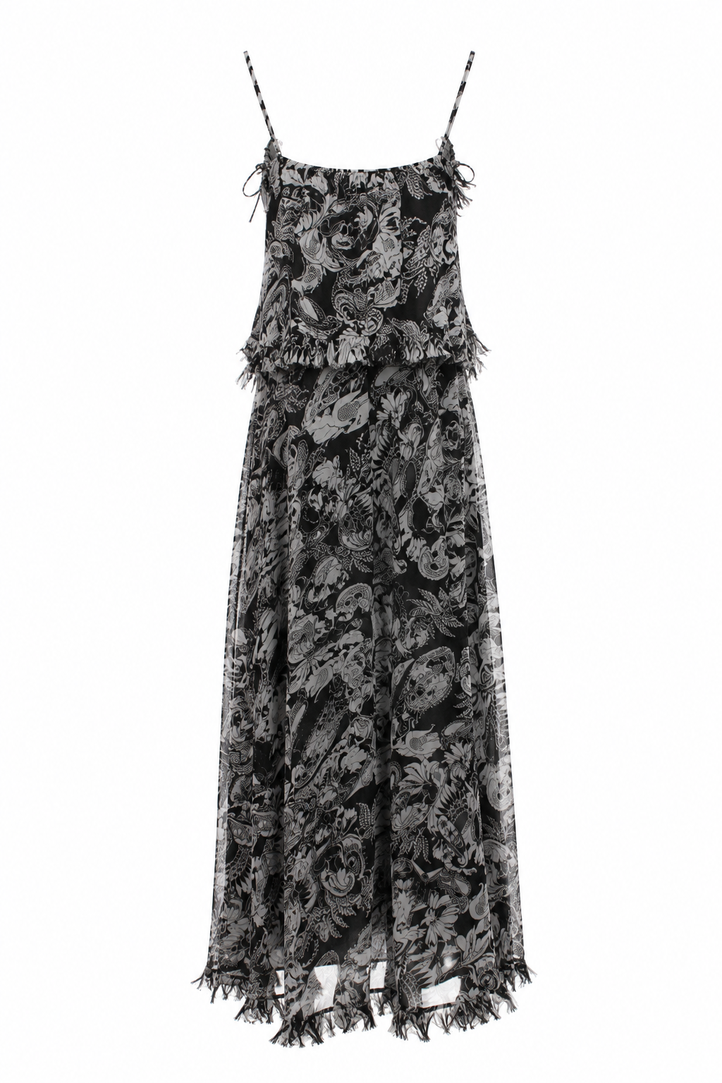 Maxi ruffle floral dress