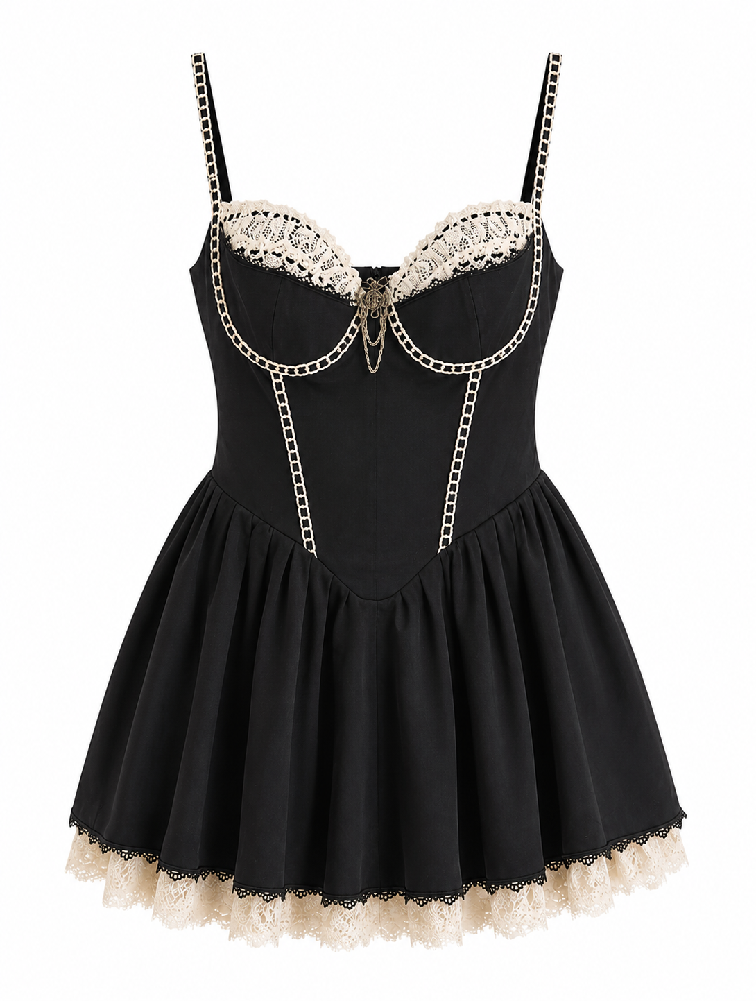 Deadstock lace made corset dress