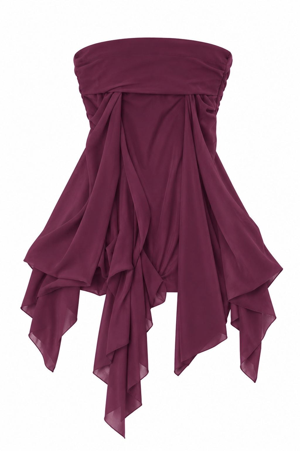 Strapless top with metallic hoop