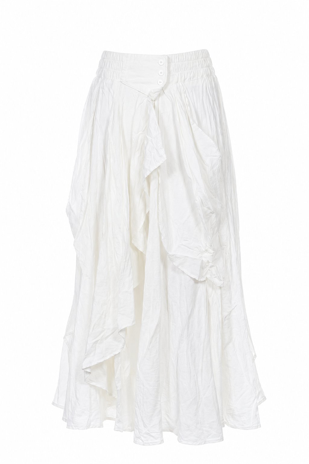 Ruffled cotton skirt