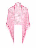 Hand beaded crochet shawl