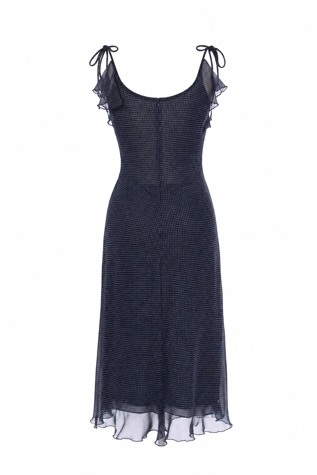 Asymmetrical polka dot dress