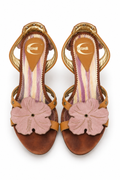 Just Cavalli leather kitten heels with flower