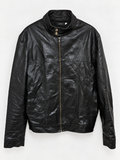 Zip up leather jacket