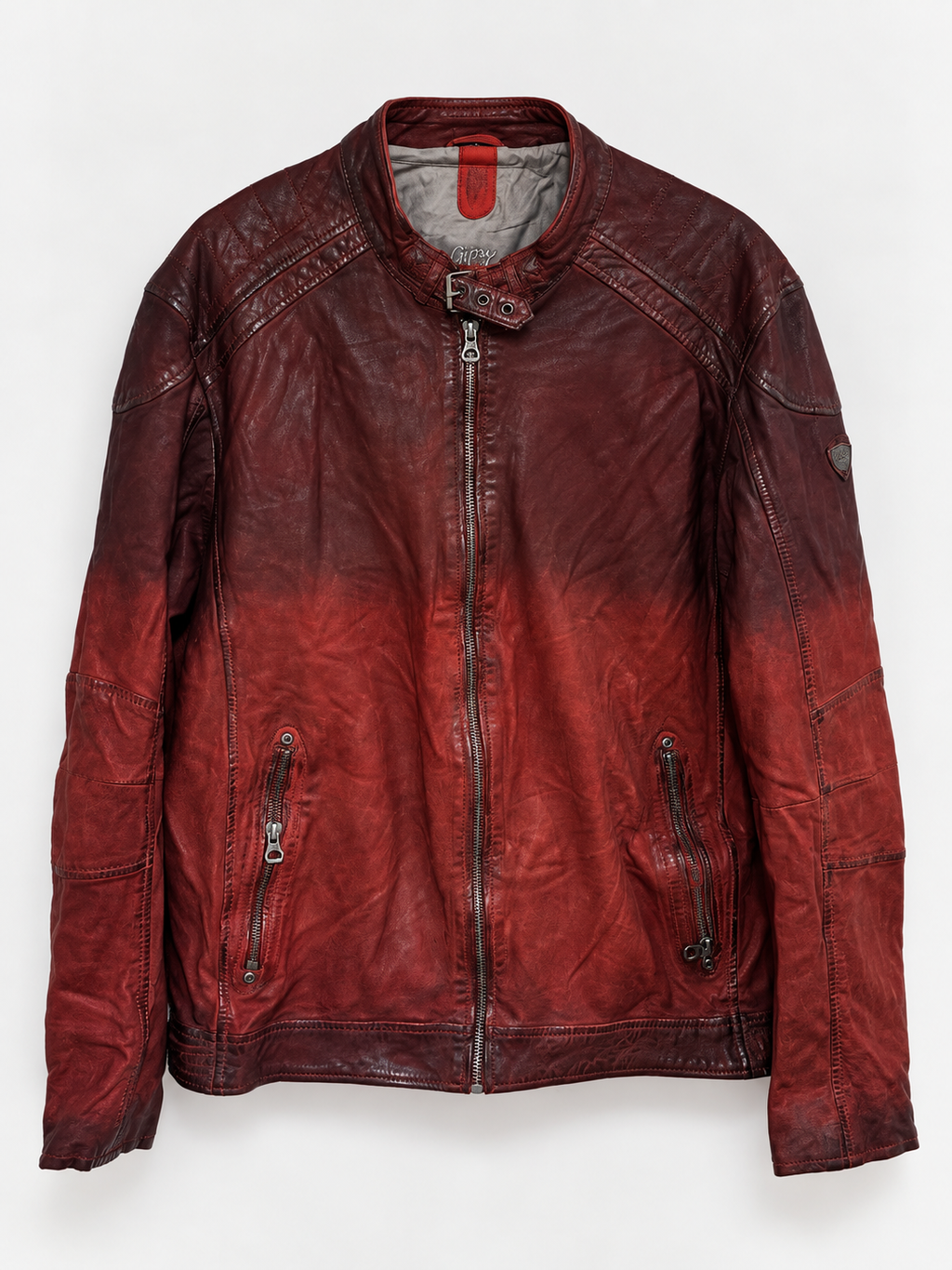 Ombré leather jacket